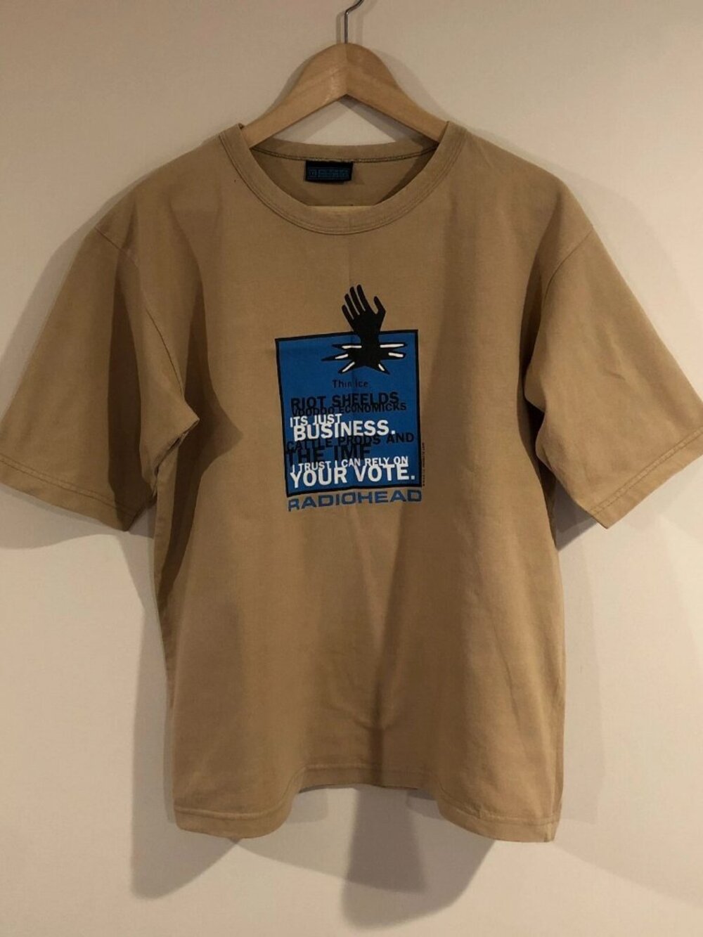 100% Authentic 1998 Radiohead OK Computer T-shirt Size XL X Large W.A.S.T.E.